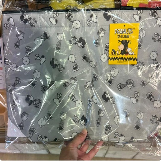 [10/4/2024-07:38-175] Snoopy Shopping Bag Large Gray