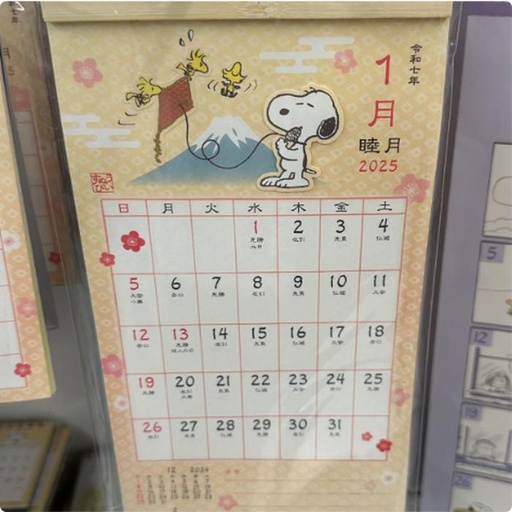 [10/4/2024-08:33-210] Snoopy wall calendar 2025 mini