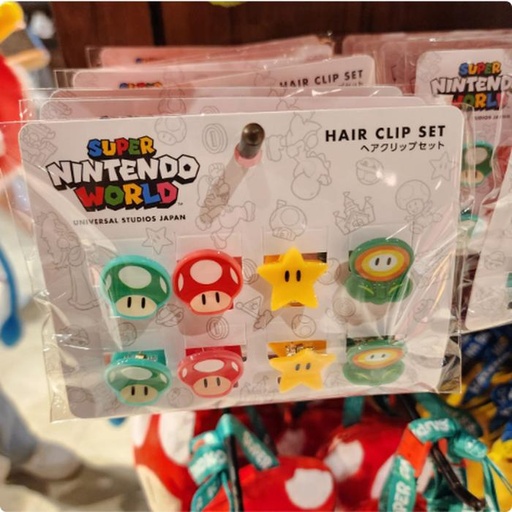 [10/4/2024-11:46-360] Hair Clip Sets Mario 360 contents 4 pairs