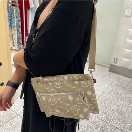 [10/4/2024-15:26-None1350] Snoopy Shoulder Bag 2 Layer Beige 
