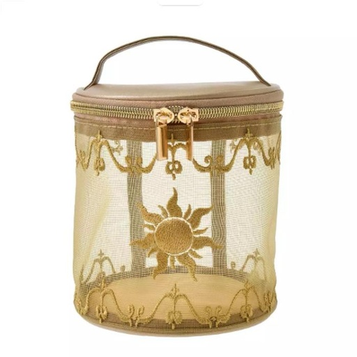 [10/14/2024-19:24-490] Rapunzel's make up bag. Size is 15 cm high, diameter 14.5 cm 