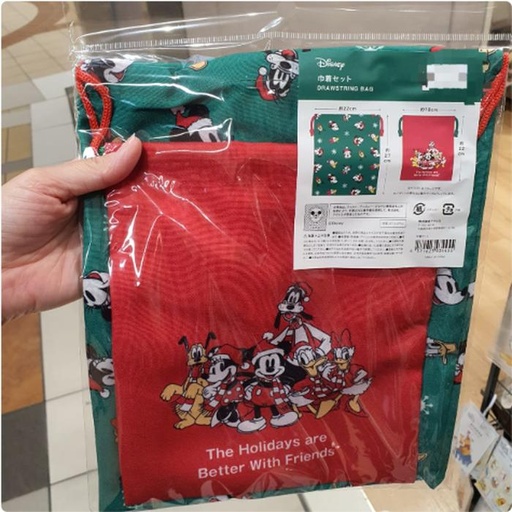[11/2/2024-16:48-100] Mickey Drawstring Bag Set Xmas