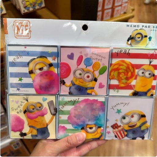 [11/7/2024-12:35-270] Minion Memo Pad Set Contents 6 Pcs