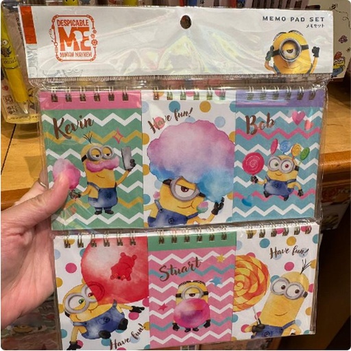 [11/7/2024-12:35-310] Minion Ring Memo Pad Set Contents 6 Pcs
