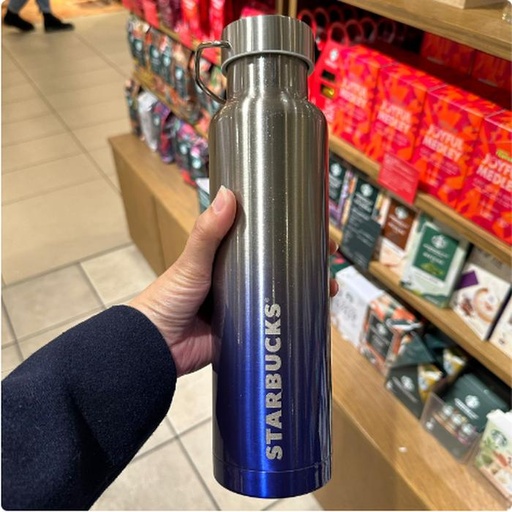 [11/9/2024-09:24-900] Starbuck Holiday 2024 Handle Lid Stainless Steel Bottle Gradient 680ml