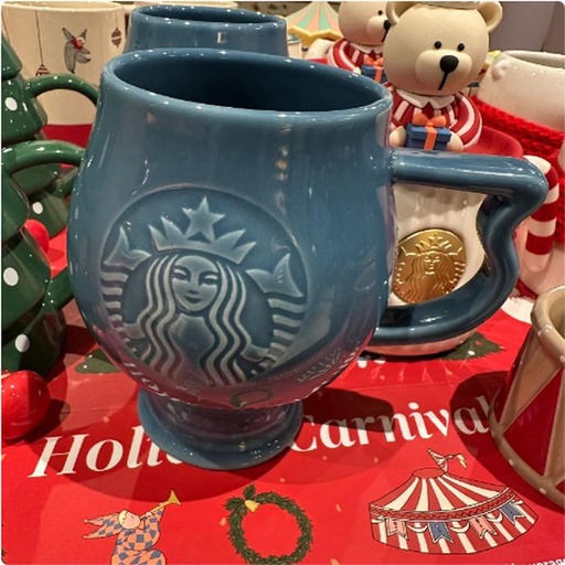 [11/15/2024-08:25-560] 🎄🎁Starbucks Xmas Series - Ceramic Cup Siren Blue 