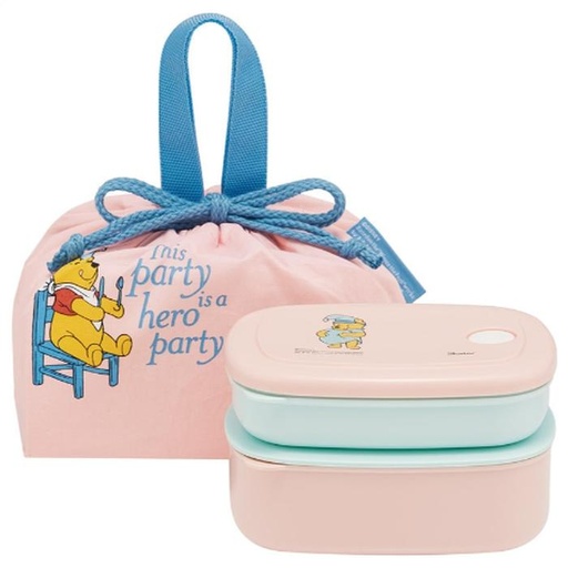 [12/13/2024-20:39-335] Winnie the Pooh Lunch Drawstring Bag and 2 Pcs Lunch Box (Can be Dishwasher and Microwave), Made in Japan. this one is 1 set