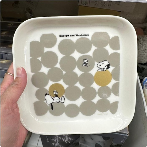 [12/19/2024-13:31-315] Snoopy Square Plate Ceramic Gray