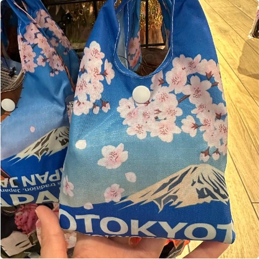 [1/25/2025-10:09-120] Eco Bag Mountain Fuji Blue with Case
