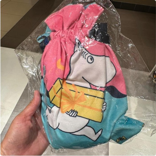 [1/25/2025-11:18-385] Drawstring Pouch Moomin Inner Fill of Socks Set Uk 23-25 ​​cm