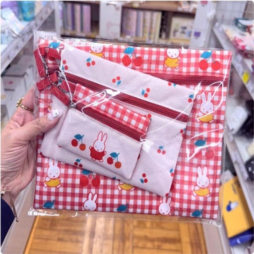 [1/18/2025-11:46-225] Miffy Pouch Cherry Set 3 Pcs
