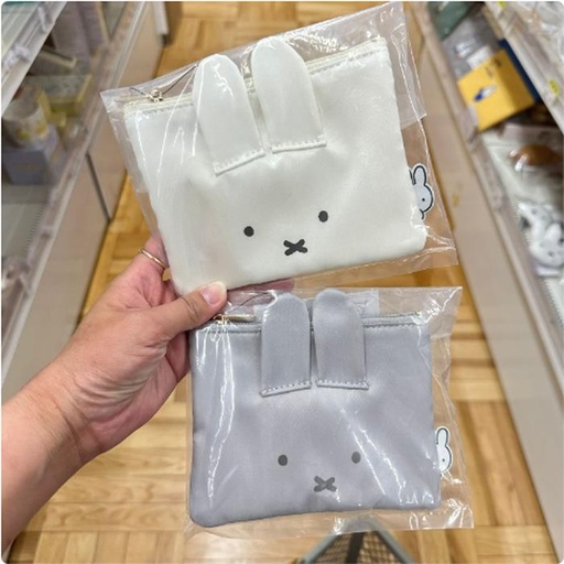 [1/18/2025-17:39-265] Keychain Flat Pouch Miffy White / Gray 