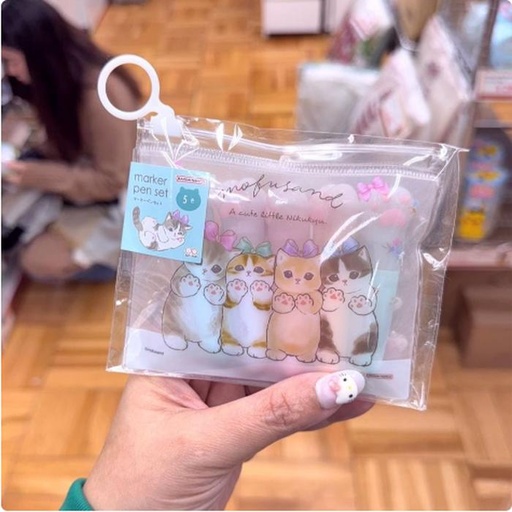 [1/20/2025-12:48-135] Marker Pen Set Mofusand with Cute Case contents 5 pcs motif A