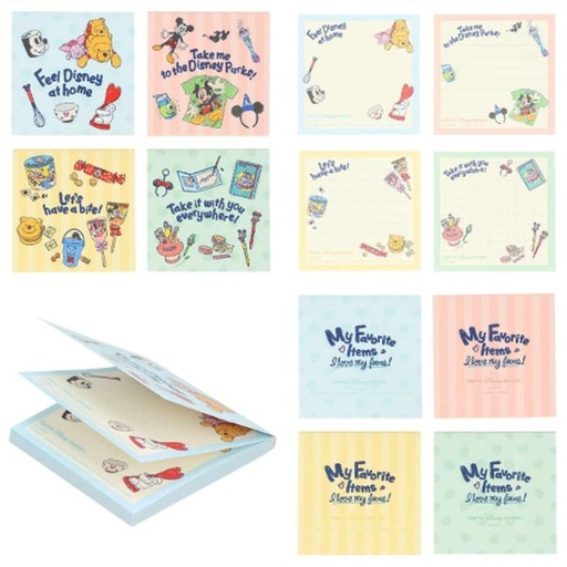 [1/28/2025-16:10-165] Memo Tokyo Disney Resort Set get 4 Memo Size 7x7 Cm 