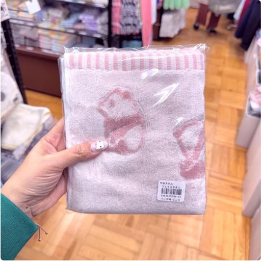 [1/21/2025-15:48-210] Face towel Bear Pink Imabari Made in Japan 