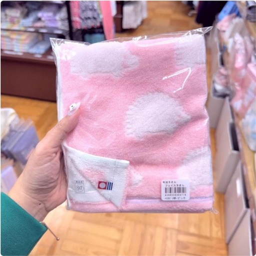 [1/21/2025-15:51-210] Face towel Hedgehog Pink Imabari Made in Japan 