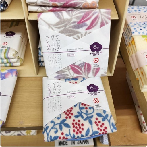 [1/23/2025-14:22-None75] Handkerchief / Minitowel Gauze Made in Japan 30 x 30 cm @Each