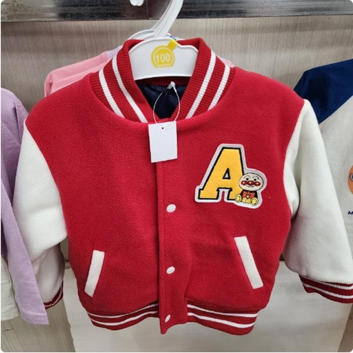 [1/23/2025-20:54-700] Kids Bandai Jacket Anpanman Red 